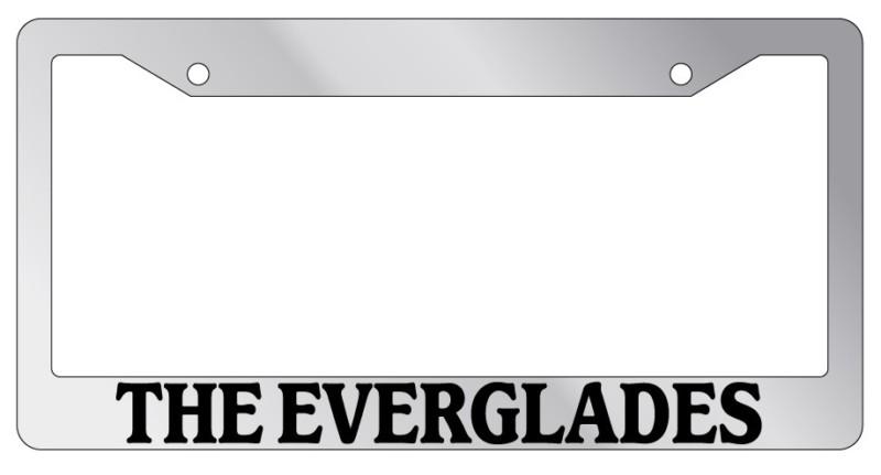 Chrome license plate frame the everglades auto accessory novelty