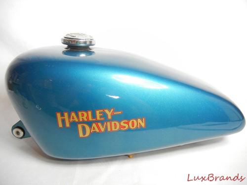 1996 harley davidson sportster 883 factory teal blue fuel gas tank live free cap