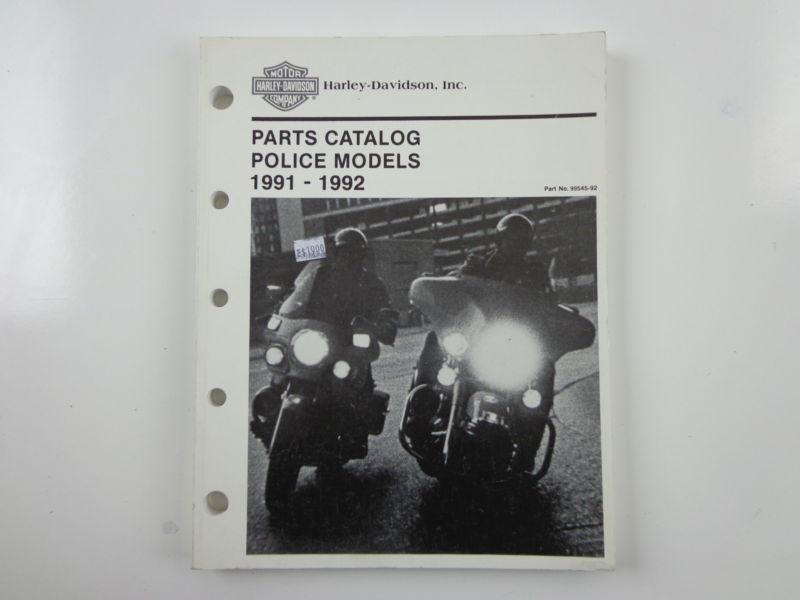 Harley davidson 1991-92 police models parts catalog supplement 99545-92 #5