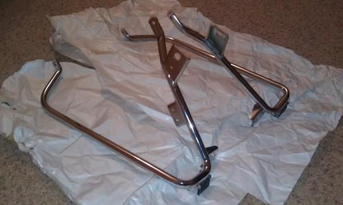 Harley davidson oem 2009-2013 flhx street glide saddlebag support bracket rails 