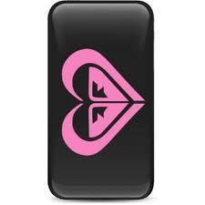 Pink roxy girl heart iphone cell phone mp3 skin vinyl decal sticker skate