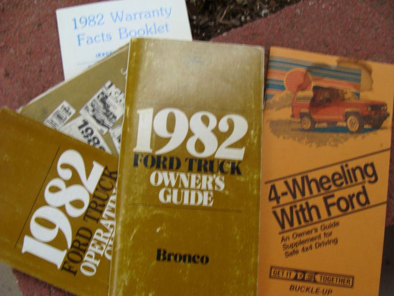 1982 ford bronco owner's guide (owner's manual)w/ complete owner's package