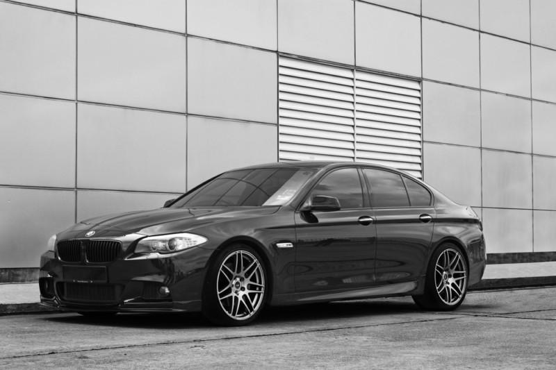 Bmw e60 f10 f14 forgestar wheels hd b&w poster sports sedan print multiple size 