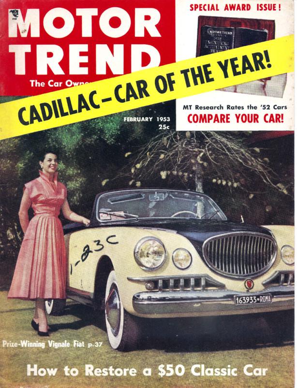 1953 motor trend feb howard darrin  cadillac carrera panamericana 1934 packard 