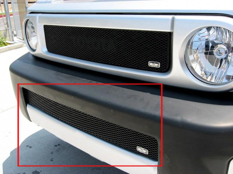 2007-2013 toyota fj cruiser grillcraft lower black 1pc grille insert mx grill 