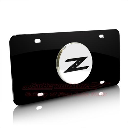 Nissan 350z z logo black metal license plate, lifetime warranty + free gift