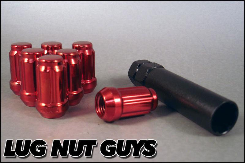 20 lug nuts small diameter tuner spline drive acorn 12x1.5 red with one key tool