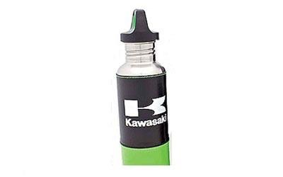 New kawasaki leather sports stainless steel water bottle 27 oz k062-9015-gnns