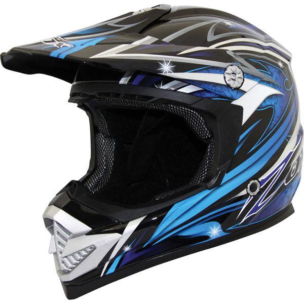 Blue/black l zox rush ii fiction youth helmet 2013 model