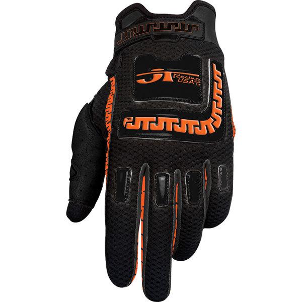 Black/orange m jt racing life-line gloves