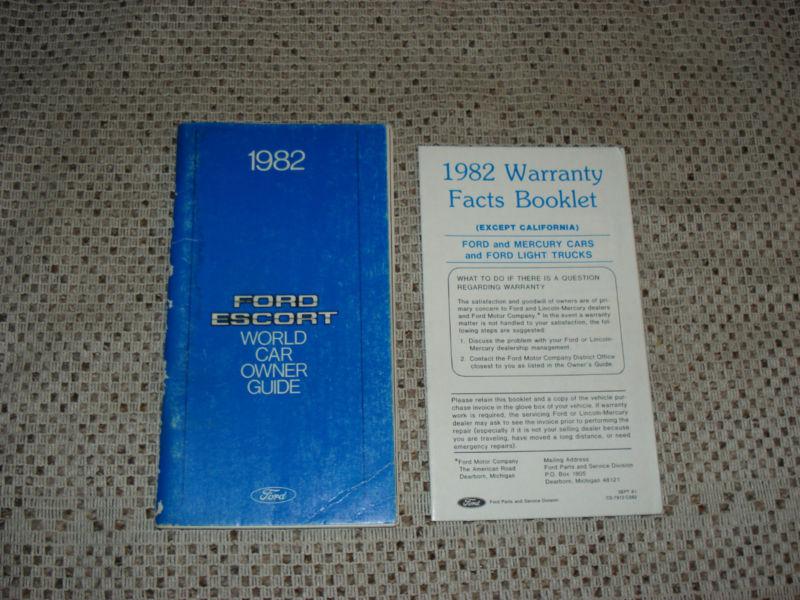 1982 ford escort owners manual set original glove box books rare nr