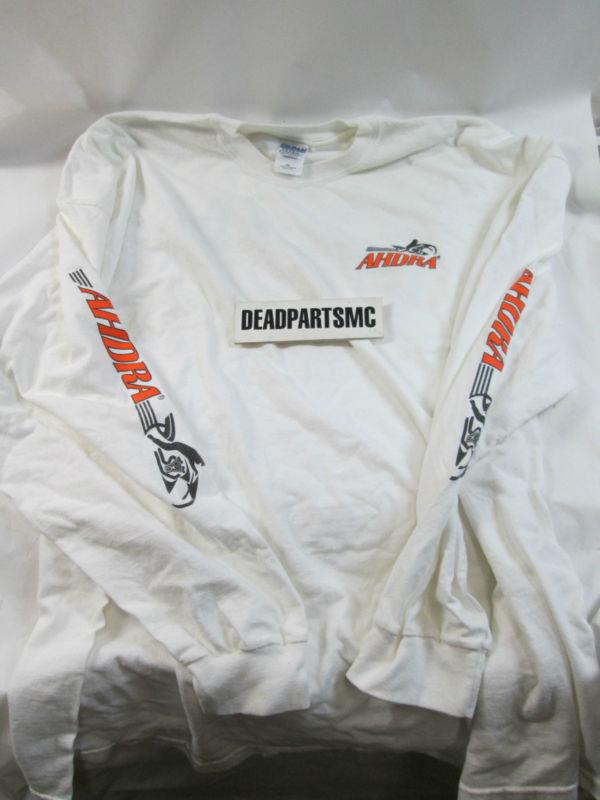 Ahdra drag racing white long sleeve 4xl t-shirt shirt