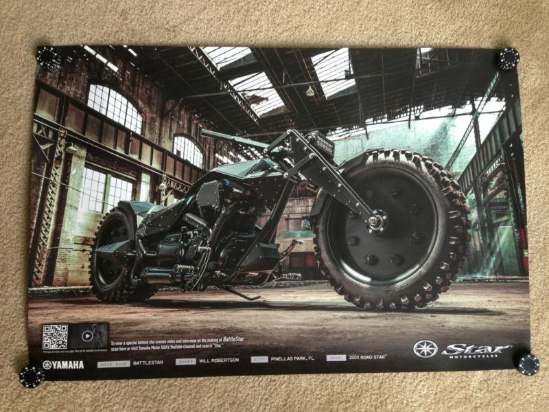 Star motorcycles 24" x 36" battlestar yamaha road star poster banner sign