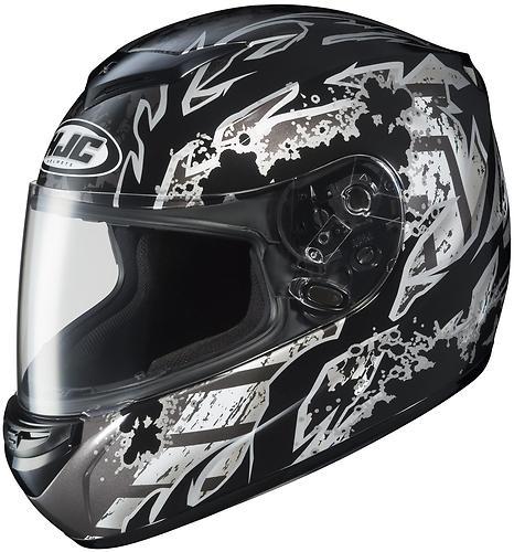 New hjc cs-r2 skarr full-face adult helmet, mc-5/black/gray/white, small/sm