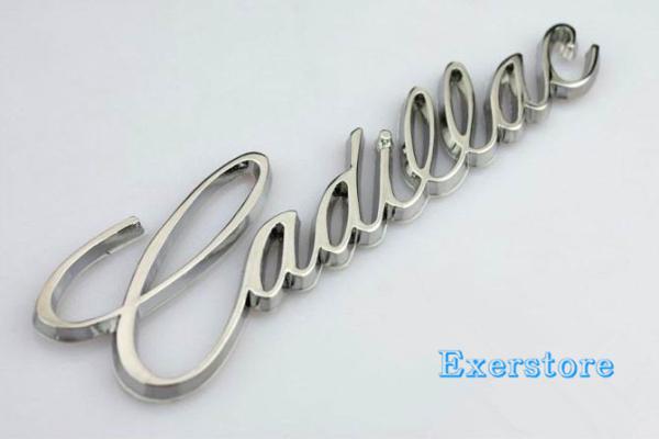 Cadillac 3d silvery letters sticker badge car rear emblems srx cts sts ats xlr