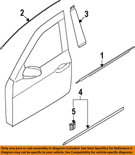 Hyundai oem 877123m000 front door-body side molding