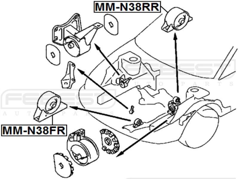 Rear engine mount - febest # mm-n38rr