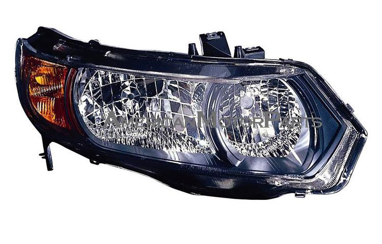 Honda civic 2dr 06 07 08 w/o 6 speed headlight lamp - r