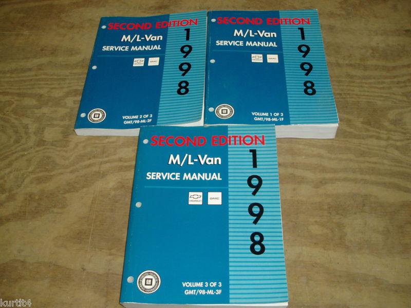 1998 chevrolet astro gmc safari van minivan shop service dealer manual set