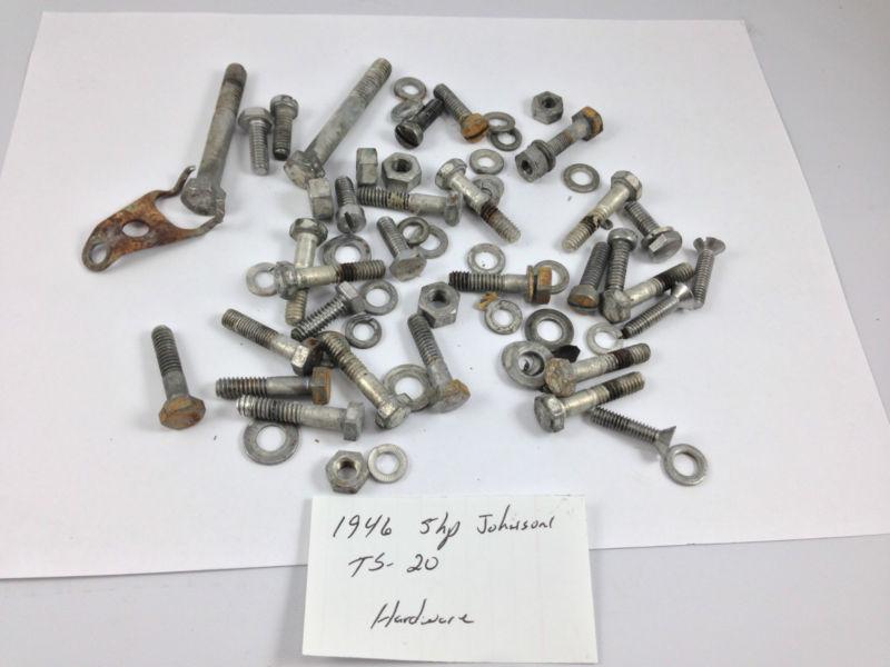 Bolts screws washers 50+ parts 1946 5hp outboard ts-20 (td-20) johnson outboard