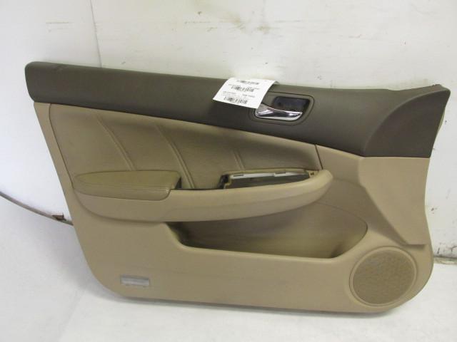 Front interior door trim panel honda accord 2003 03 left leather 661149