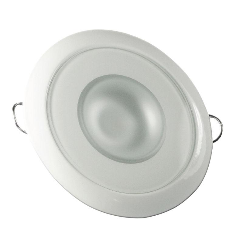 Lumitec mirage flush mount interior down light - dimmable white - glass fixture/