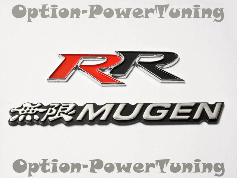 3d honda mugen rr emblem logo combo badge sicker civic accord si sir acura