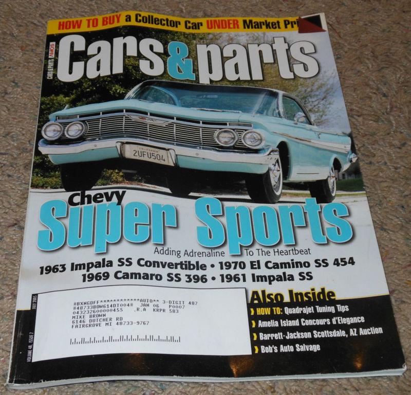 July 2005 cars and parts magazine