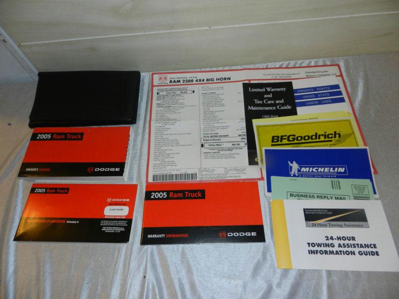 Dodge ram truck gas  2005 owner's owners manual w/ case dealer window sticker