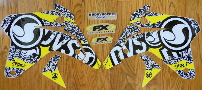 Factory effex rmz 450 dvs graphics decals kit suzuki rmz450 2005 2006