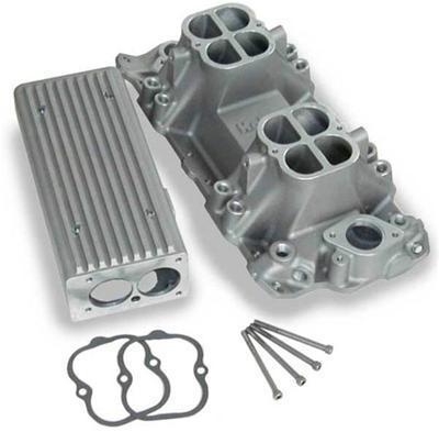 Weiand intake manifold stealth ram efi aluminum natural multi-port sbc ea