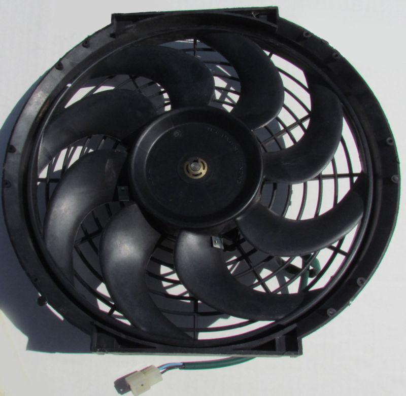 12" 12v electric fan low profile for street rod rat rod w/40 amp relay  #etb