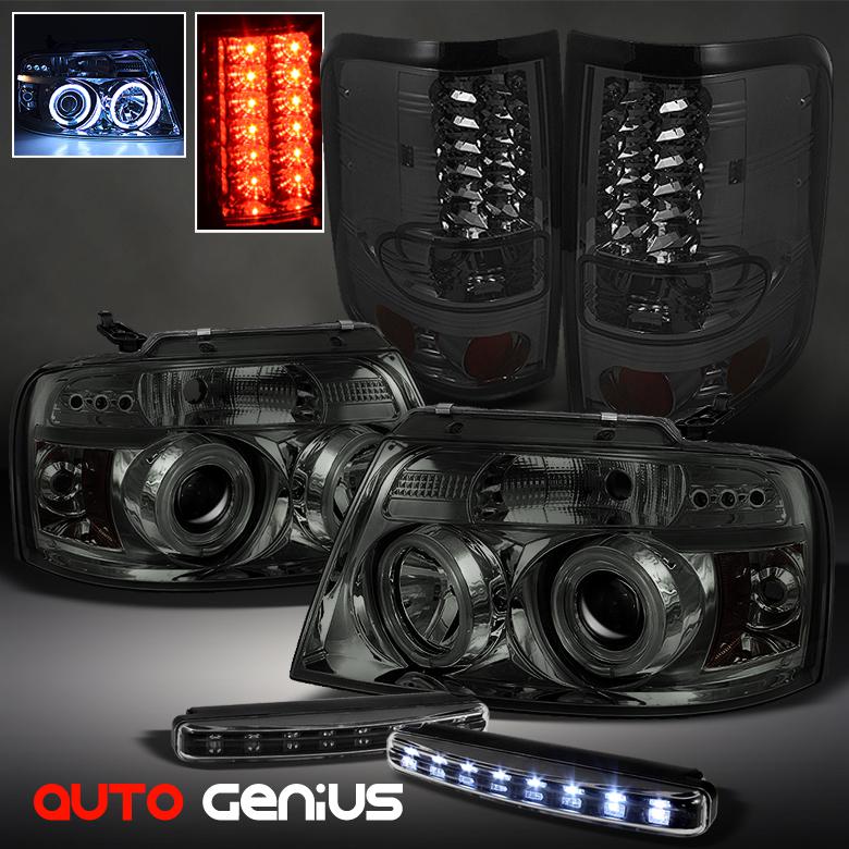 04-08 f150 smoke ccfl projector headlights + philips-led tail lights + drl led