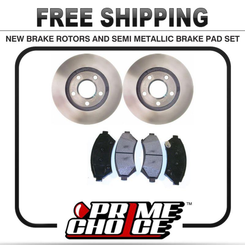 Premium front metallic brake pads and disc rotors complete kit left & right pair