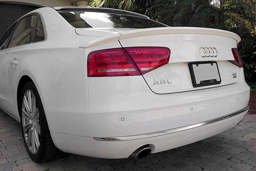 D2s a4h-l1-unpainted - 11-13 audi a8 custom style rear lip spoiler fiberglass