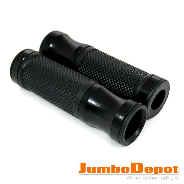 Black alloy 7/8" motorcycle handlebar rubber hand grip for kawasaki yamaha bmw