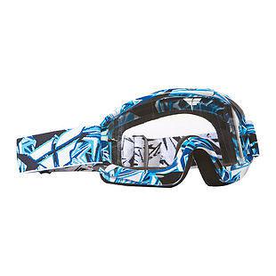 2014 fly racing zone goggles blue/white with clear lens *free shipping*