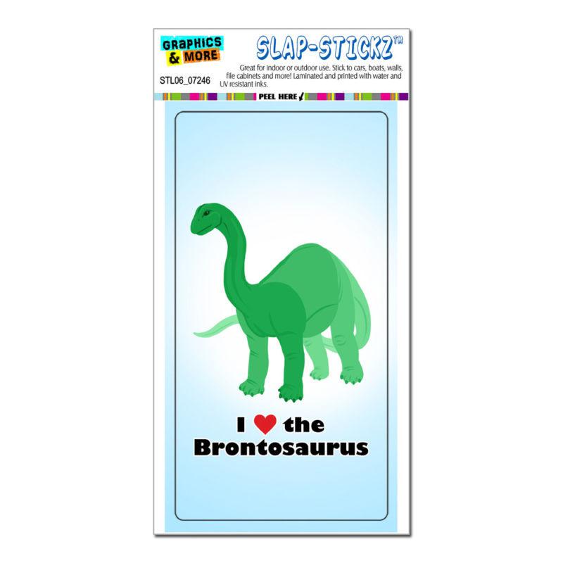 I love heart brontosaurus - dinosaur - slap-stickz™ bumper sticker