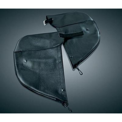 1458001 kuryakyn 1801 engine guard chaps - plain (pr) for harley davidson tourin