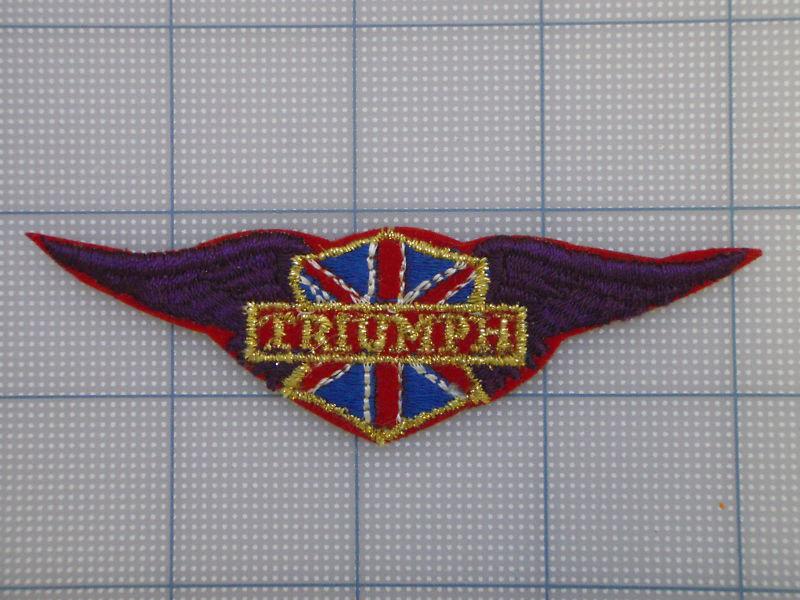 Vintage triumph  patch 70s-80s biker motorcycle motocross birtbike  small wings