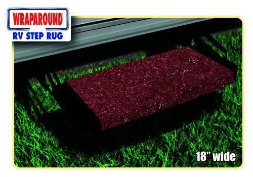 Prest-o-fit 2-1044 wrap around step rug burgundy wine