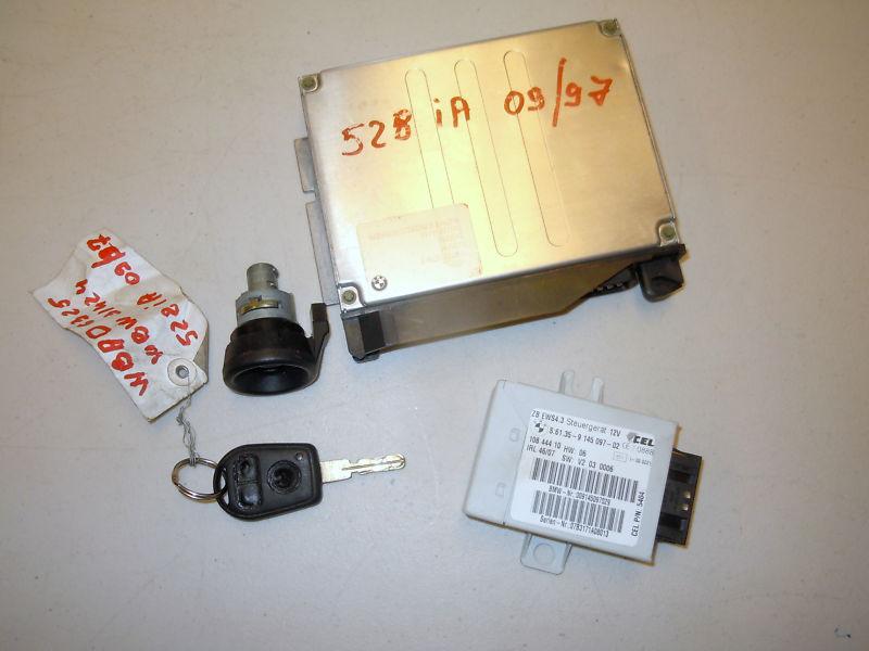 Bmw e39 1997 528ia ecu ews set engine + transmission computer key auto