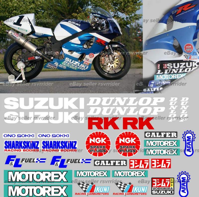 1996 1997 1998 1999 ama race decal kit fits suzuki gsxr and tl 1000 models srad