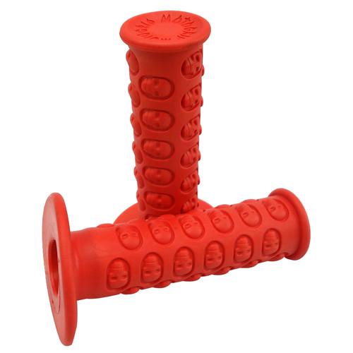 Red hand grip handlebar hand 7/8" 22mm grips soft rubber universal hand grips