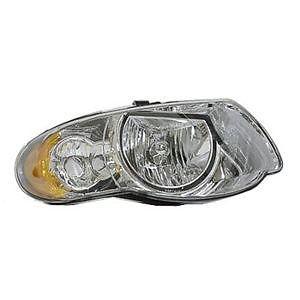 Remanufactured oe passenger side, scalloped lower edge head light lens & housin