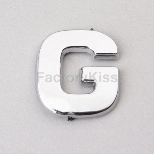 Gau new chrome letter alphabets 3d car badge sticker decal emblem trunk side g