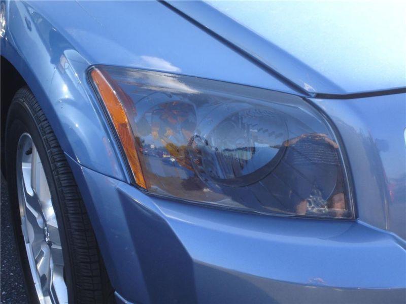 Dodge caliber smoke colored headlight film  overlays 2007-2010