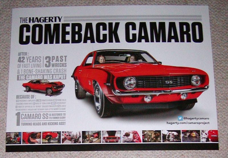 Comeback camaro poster - 1969 camaro ss 396