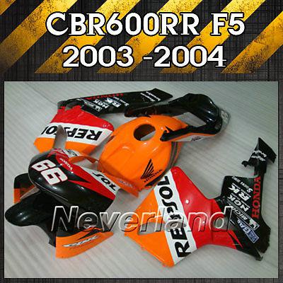 Fairing kit for 03-04 honda cbr600rr f5 2003-2004 600rr injection abs #16 repsol