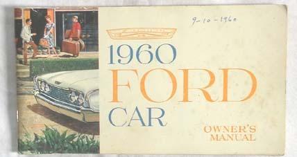 1960 ford car owners manual original